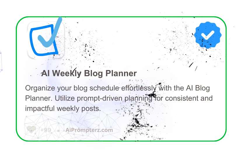 AI Weekly Blog Planner using prompt engineering best awesome chat gpt prompts